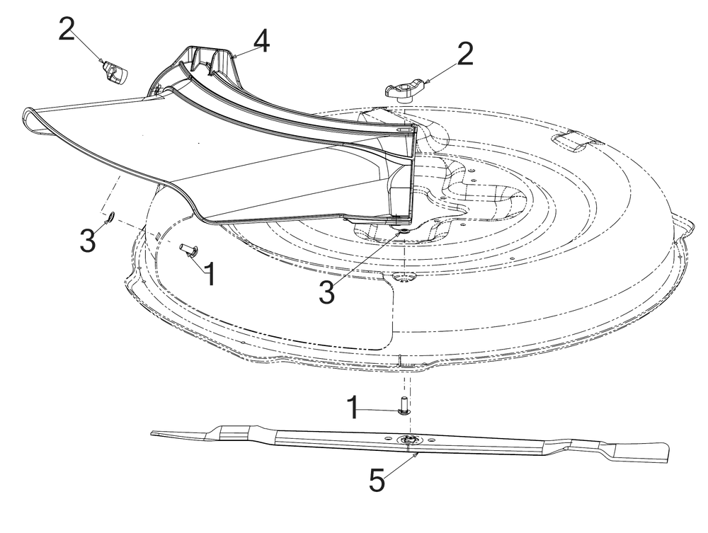 Discharge Chute Diagram and Parts List for CC30E (33BA27JDB10)(2023) Cub Cadet Lawn Tractor Accessories